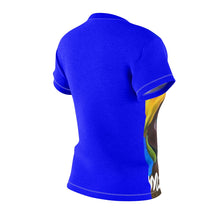 Load image into Gallery viewer, Blue and Gold Women's AOP Cut & Sew Tee