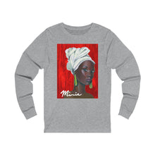 Load image into Gallery viewer, Red and White  1 Unisex Jersey Long Sleeve Tee