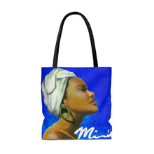 Load image into Gallery viewer, Blue and White Sisterhood Tote Bag