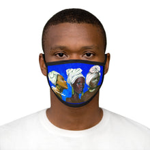 Load image into Gallery viewer, Blue and White Sisterhood Mixed-Fabric Face Mask