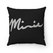 Load image into Gallery viewer, Minnie Signature Black Spun Polyester Square Pillow
