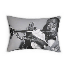 Load image into Gallery viewer, Louie Armstrong Spun Polyester Lumbar Pillow

