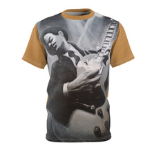 Load image into Gallery viewer, Guitar Man Gold Unisex AOP Cut &amp; Sew Tee
