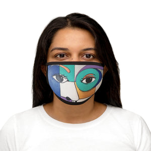 Lady Blue Face Mixed-Fabric Face Mask