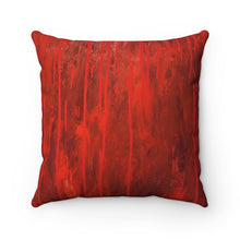Load image into Gallery viewer, Red Paint Spun Polyester Square Pillow
