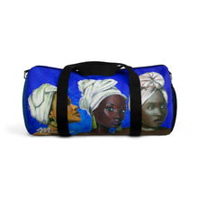 Load image into Gallery viewer, Blue and White Sisterhood Duffel Bag
