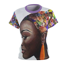 Load image into Gallery viewer, Afro Puff Women&#39;s AOP Cut &amp; Sew Tee
