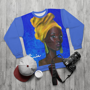 Blue and Gold AOP Unisex Sweatshirt