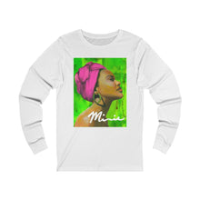 Load image into Gallery viewer, Pink and Green Unisex Jersey Long Sleeve Tee
