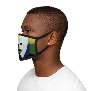 Abstract He's The Man Mixed-Fabric Face Mask