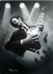Guitar Man Original Painting