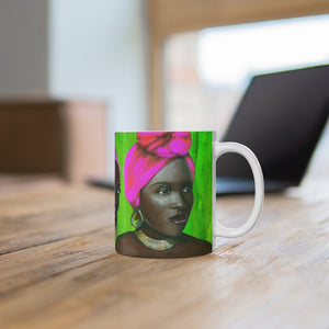 Pink and Green Mug