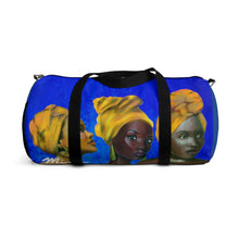 Load image into Gallery viewer, Blue and Gold Sisterhood Duffel Bag
