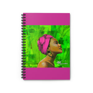 Aka notebook, pink and green notebook, aka colors, black art