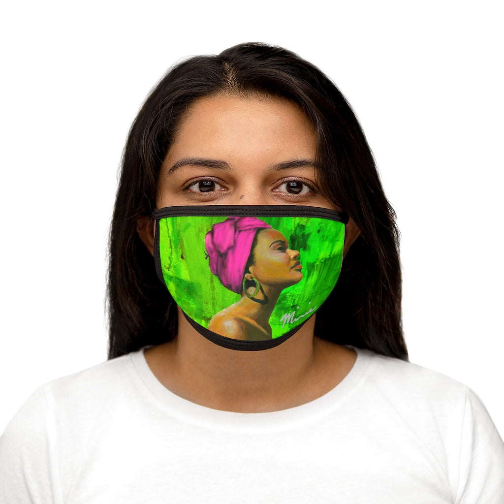 Pink and Green 1 Face Mask