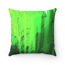 Load image into Gallery viewer, Green Streams Spun Polyester Square Pillow
