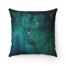 Load image into Gallery viewer, Psalm 23 Blue Mountain Abstract  Spun Polyester Square Pillow

