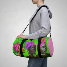 Load image into Gallery viewer, Pink  and Green Sisterhood Duffel Bag
