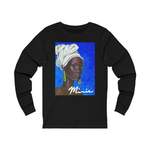 Blue and White  Unisex Jersey Long Sleeve Tee