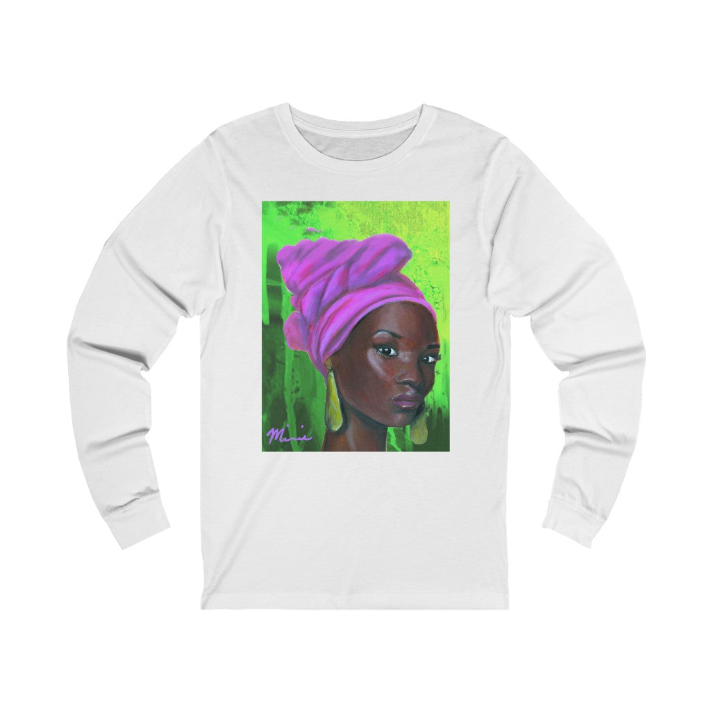 Pink and Green 3 Unisex Jersey Long Sleeve Tee