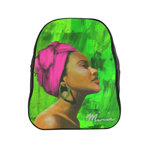 aka sorority,  aka back pack, pink and green bag, pink and green backpack, sorority 