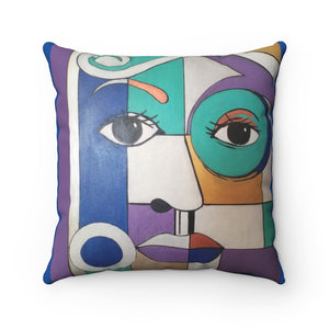 Lady Blue - Square Pillow
