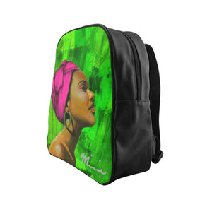 aka sorority,  aka back pack, pink and green bag, pink and green backpack, sorority 