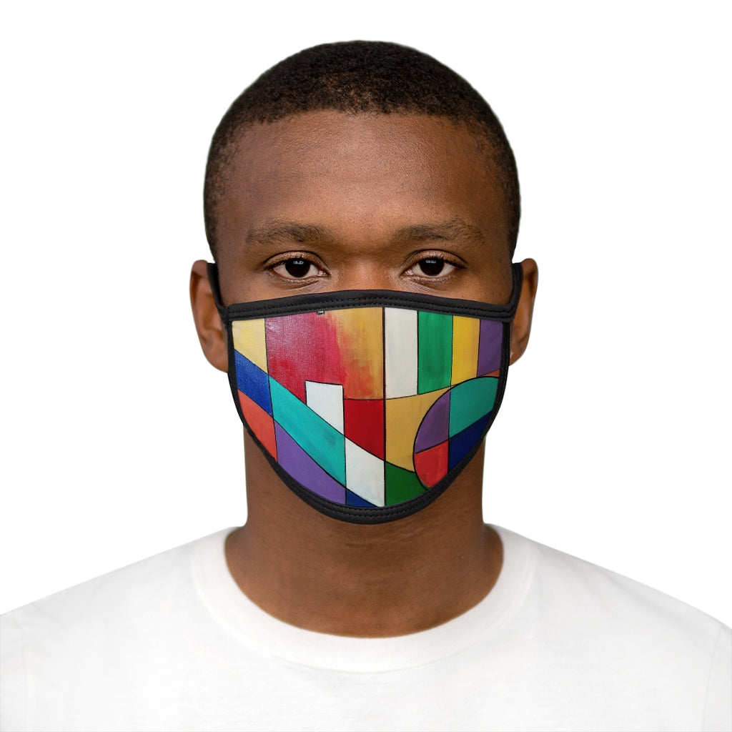 Abstract colors Mixed-Fabric Face Mask